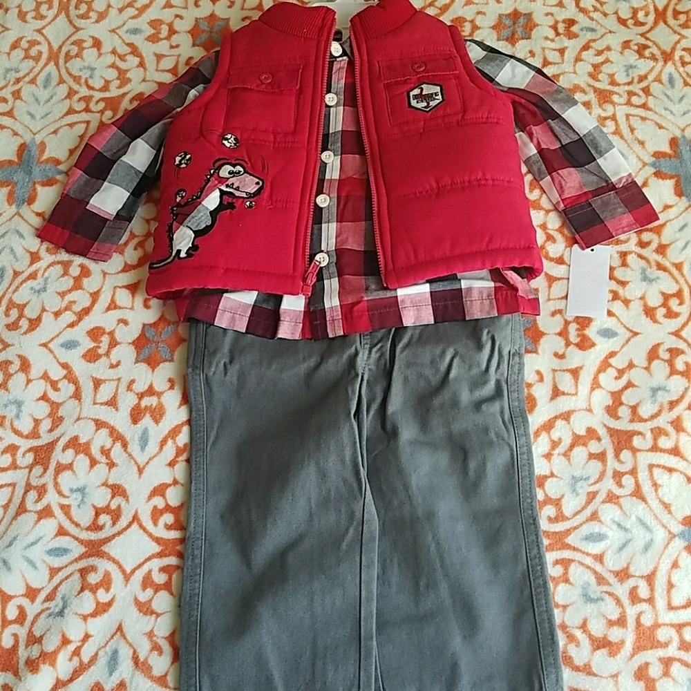 Boys 3 Piece Vest set